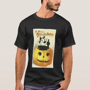 Camiseta Felix El Gato Merch Una Feliz Halloween Diversión