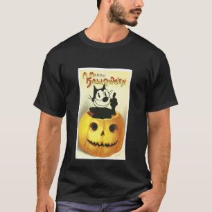 Camiseta Felix El Gato Merch Una Feliz Halloween Diversión