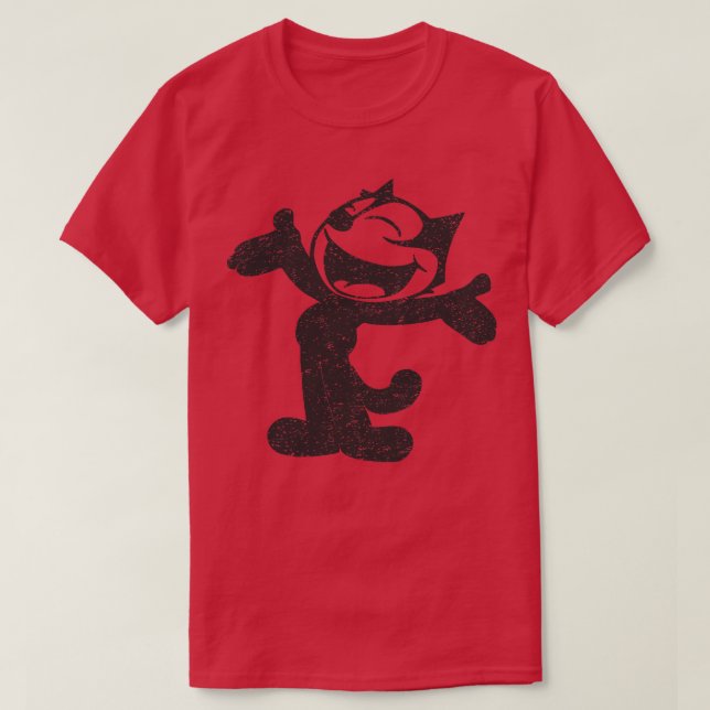 Camiseta Felix El Gato Sonriente Retro De Vintage (Diseño del anverso)