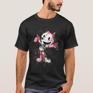 Camiseta Felix El Relleno Floral De Gato