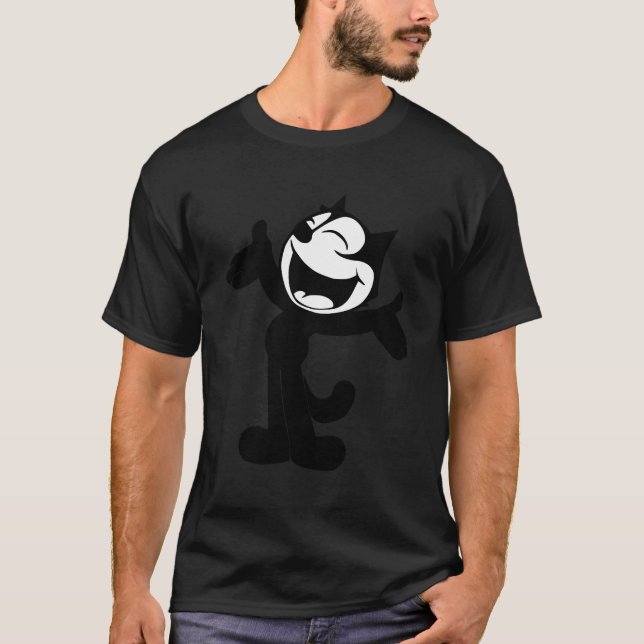 Camiseta Felix Personalizado Laughing Cat Cute (Anverso)