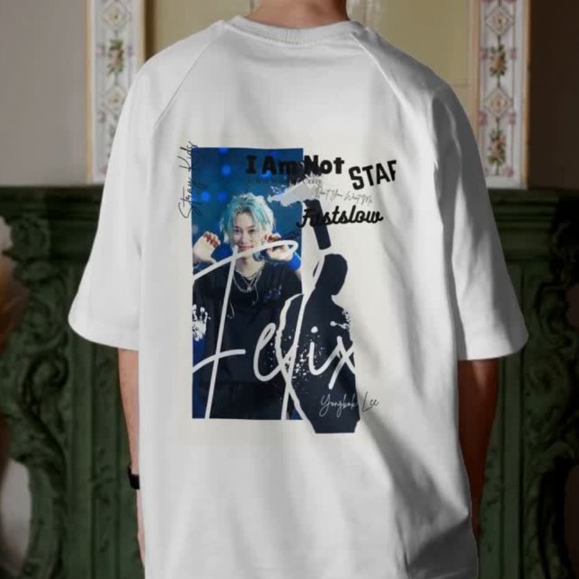 Camiseta Felix Stray Kids Fan T-Shirt Design (Subido por el creador)