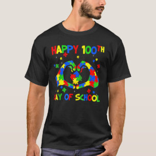 Camiseta Feliz 100º Día 100 Días De Escuela Conciencia Sobr