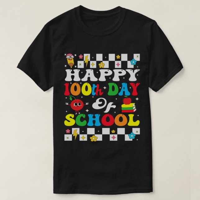 Camiseta Feliz 100º Día de Escuela (Diseño del anverso)