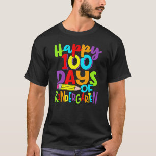 Camiseta Feliz 100º Día De Escuela Maestro De Kinder 100