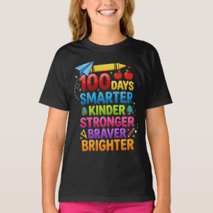 Camiseta Feliz 100º día de escuela Maestro estudiante 100 d