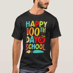 Camiseta Feliz 100º día de escuela maestro niños niño feliz