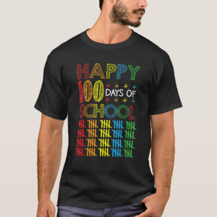 Camiseta Feliz 100º día de escuela maestro niños niño feliz