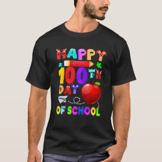 Camiseta Feliz 100º Día De Escuela Maestros 100 Días 1
