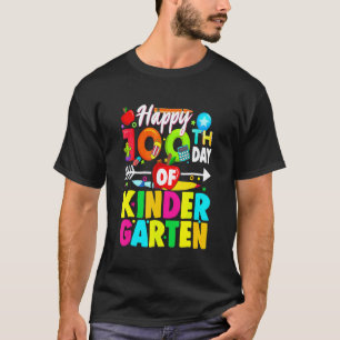 Camiseta Feliz 100º Día De Escuela Maestros Niños 100 Días