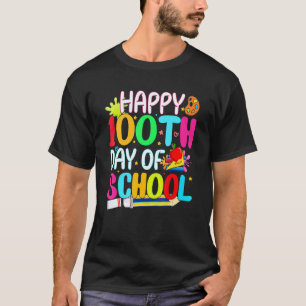 Camiseta Feliz 100º Día De Escuela Maestros Niños Feliz 100