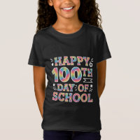Feliz 100º Día De Escuela Tie Dye Arcoíris 100 Día
