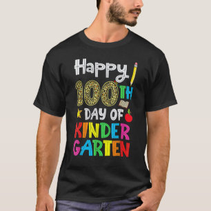 Camiseta Feliz 100º Día De Jardín De Infancia Estampado De