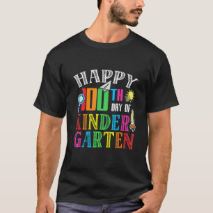 Camiseta Feliz 100º Día De Kinder Garten 100 Días De Escuel