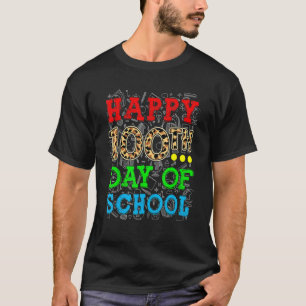 Camiseta Feliz 100º día de la escuela Estampado de leopardo