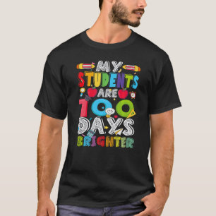 Camiseta Feliz 100º Día De La Escuela Maestro Estudiante 10