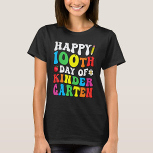 Camiseta Feliz 100º Día de Maestra de Kinder Niños 100 D