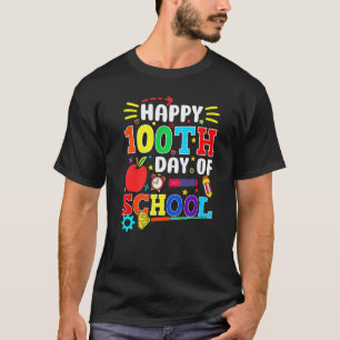 Camiseta Feliz 100º Día de Maestra de Kinder o Estudiante