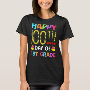 Camiseta Feliz 100º Día De Primer Grado 100 Días De Escuela