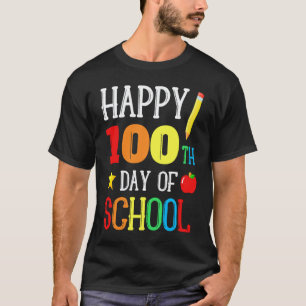 Camiseta Feliz 100º Día Del Maestro De La Escuela Jóvenes N
