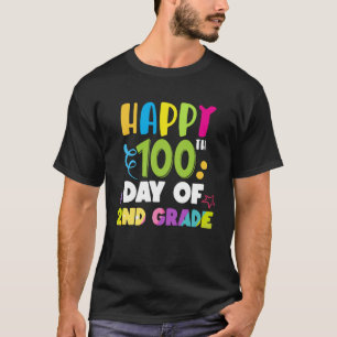 Camiseta Feliz 100.º día de 2.º grado Maestros divertidos