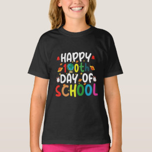 Camiseta Feliz 100.º Día del Maestro Estudiante Escolar