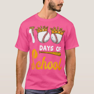Camiseta Feliz 100° Día 100 días de escuela de béisbol