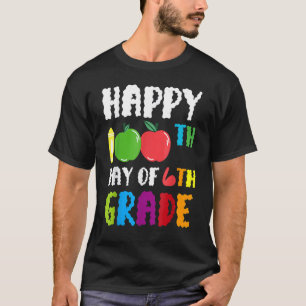 Camiseta Feliz 100° Día de 6° Grado de fruta de Apple