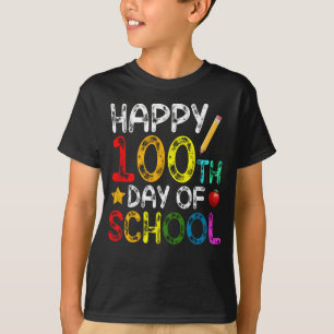 Camiseta feliz 100° día de clase para chicas varones