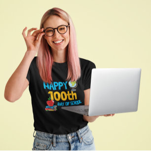 Camiseta Feliz 100° día de clases