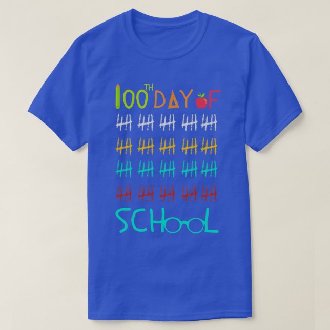 Camiseta feliz 100° día de clases 17 (Diseño del anverso)