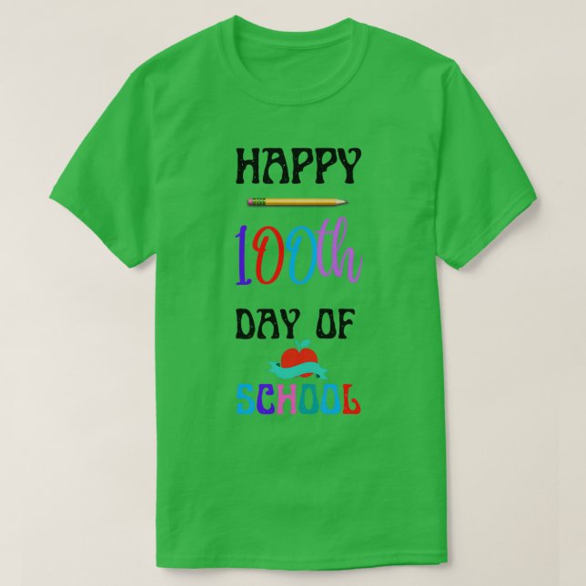 Camiseta Feliz 100° día de clases 36 (Diseño del anverso)