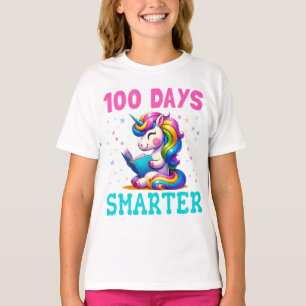 Camiseta Feliz 100° día de clases con el arcoiris para más