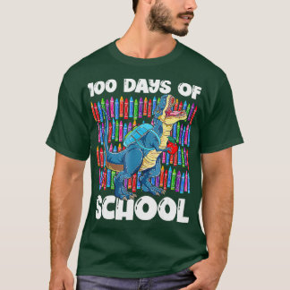 Camiseta Feliz 100° día de dinosaurio 100 días de clases