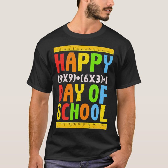 Camiseta Feliz 100° Día De Enseñanza De Fórmula De Matemáti (Anverso)