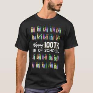 Camiseta Feliz 100° Día De Estudiante Escolar 100 Días De T