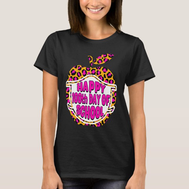 Camiseta Feliz 100° Día de Estudiante Virtual Escolar (Anverso)