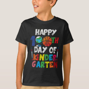 Camiseta Feliz 100° Día De Kinder Garten, 100 Días De