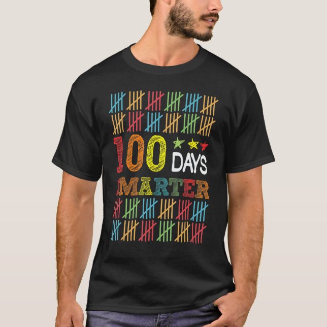 Camiseta Feliz 100° Día de la Escuela 100 días maestro más  (Anverso)