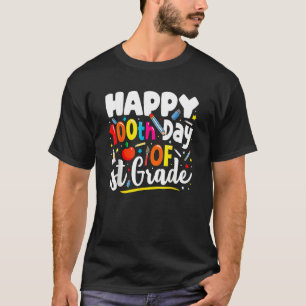 Camiseta Feliz 100° Día de la Escuela 1° Grado Profesor G
