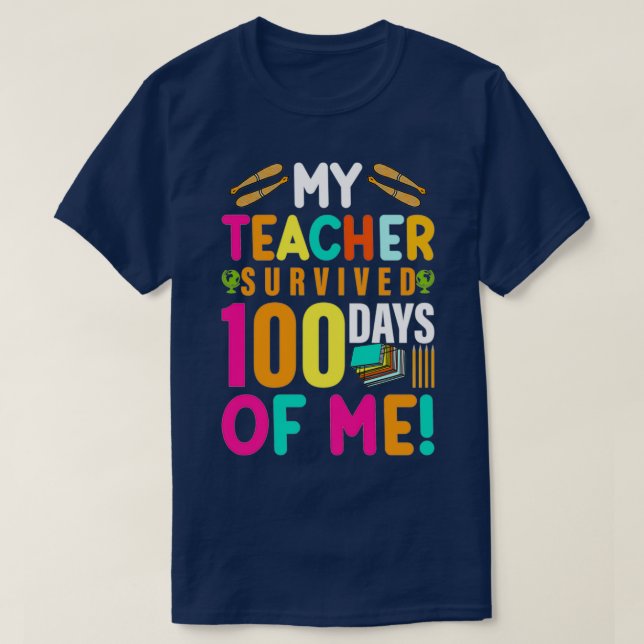 Camiseta Feliz 100° Día De La Escuela 2022, mi profesor sob (Diseño del anverso)