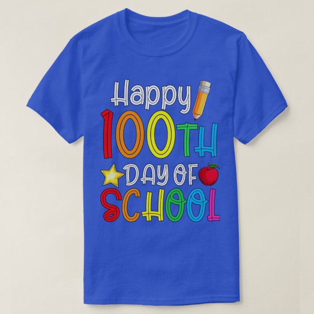 Camiseta Feliz 100° Día De La Escuela 42 (Diseño del anverso)