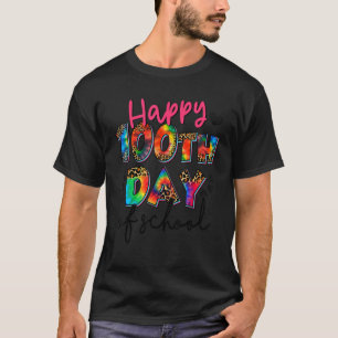 Camiseta Feliz 100° Día de la Escuela de Maestros de Leopar
