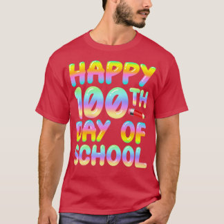 Camiseta Feliz 100° Día De La Escuela Feliz De Volver A La