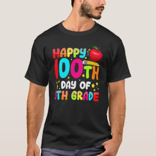 Camiseta Feliz 100° Día de la Escuela Maestra divertida de 