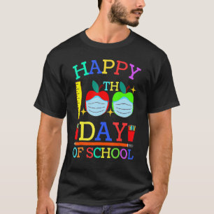 Camiseta Feliz 100° Día de la Escuela Maestra Enmascarada d