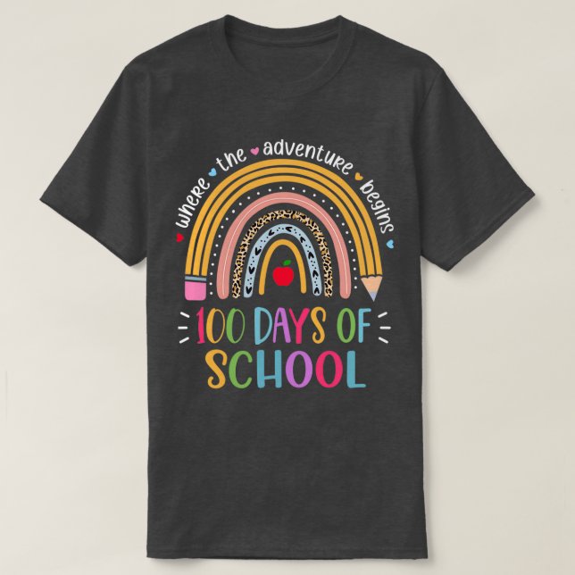 Camiseta Feliz 100° Día de la Escuela, maestro más intelige (Diseño del anverso)