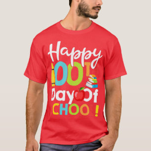 Camiseta Feliz 100° Día de la Escuela para el Maestro o el
