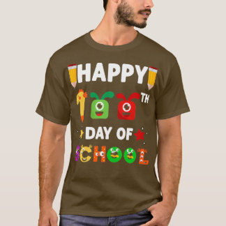 Camiseta Feliz 100° Día de la Escuela para Niños Maestros