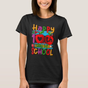 Camiseta Feliz 100° Día de la Escuela para Niños Maestros